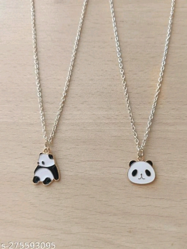 Panda Necklace Chain Pendant Combo For Women and Girls Anti