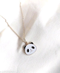 Panda Necklace Chain Pendant Combo For Women and Girls Anti