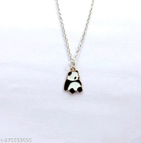 Panda Necklace Chain Pendant Combo For Women and Girls Anti