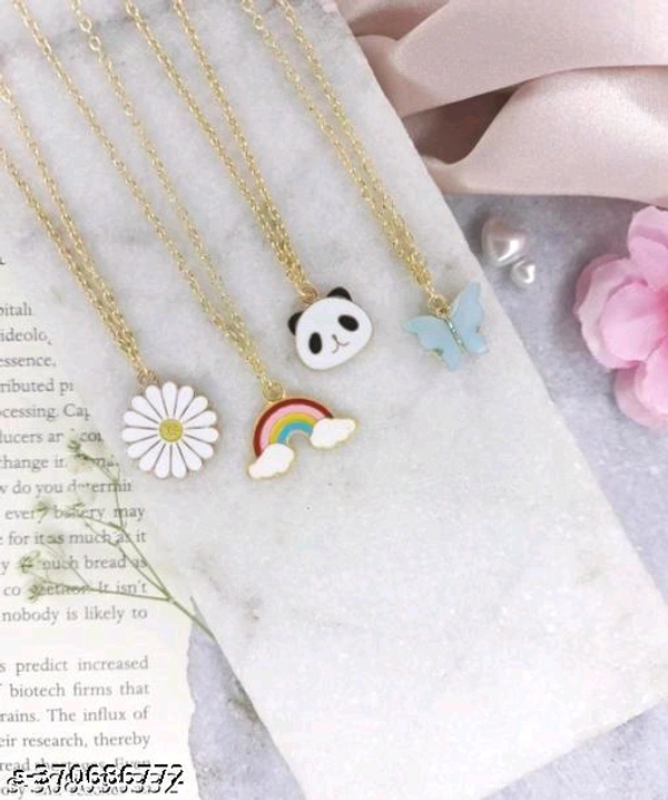 New Trending Charms Rainbow And Panda And Butterfly Chain