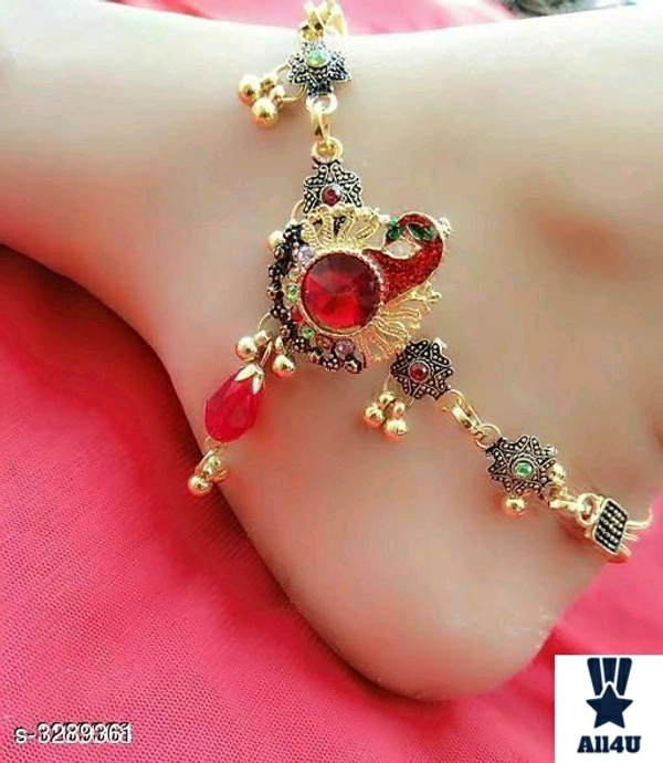 Twinkling Elegant Alloy Women's Anklets