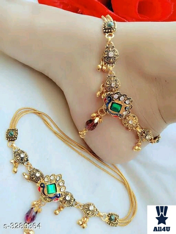 Twinkling Elegant Alloy Women's Anklets