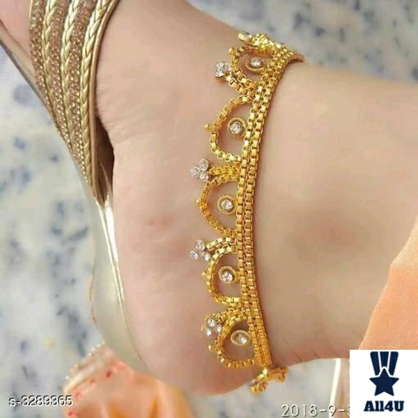 Twinkling Elegant Alloy Women's Anklets