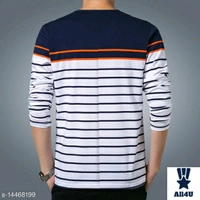 Men's Regular Fit Half Panel Attached T-Shirt
