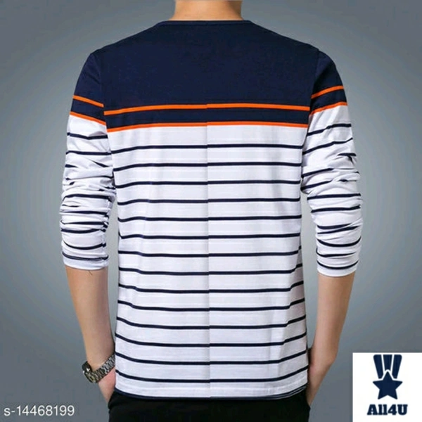 Men's Regular Fit Half Panel Attached T-Shirt
