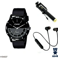 Combo Of Men's Watches With Mobile Accessories