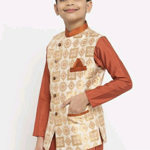 MAXENCE® Kids Kurta Pajama Set with Waistcoat