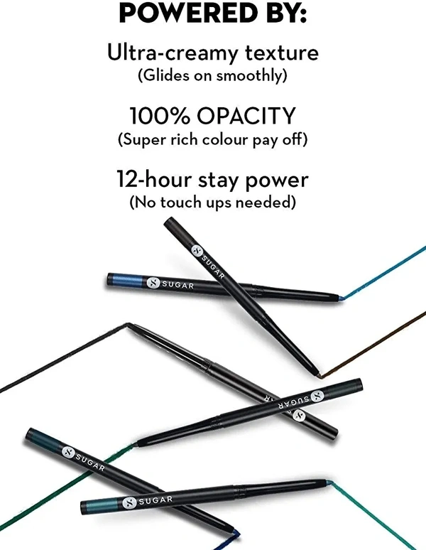 SUGAR Cosmetics - Kohl Of Honour - Intense Kajal - 05 Go Green (Green Kajal)
