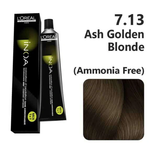 Loreal Professional Inoa Ammonia Free Hair Color 60G {7.13 Ash Golden Blonde}