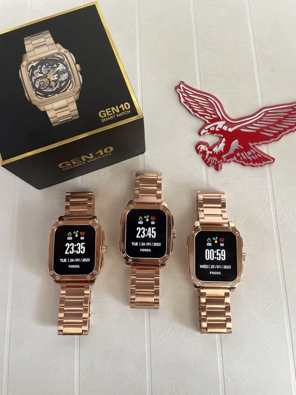 𝐏𝐫𝐞𝐦𝐢𝐮𝐦 𝐩𝐫𝐨𝐝𝐮𝐜𝐭 : - Fossil Generation 10 👑𝐏𝐫𝐢𝐜𝐞 : - 3000 ship /-  Rs ( Dual Belt  ) Prepaid 80Cod 170 Plus shipping ⭐️  Head Turning Gold Style  𝐒𝐩𝐞𝐜𝐢𝐟𝐢𝐜𝐚𝐭𝐢𝐨𝐧𝐬 : - ⚡ Experience the High Defination Square Display⚡️ Always On Display Working ⚡️ fully Metal Body ⚡ shows Fossil Logo at time of On / Off⚡ Voice Assistant Working ⚡️ Save upto 8 Contacts ⚡ - Web Orange