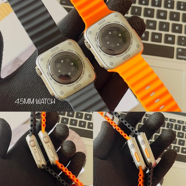 *SERIES 8 ULTRA 45mm With logo *❤️‍🔥❤️‍🔥*WITH ORIGINAL STRAP**FEATURES*ᴍᴀᴋɪɴɢ & ᴀɴꜱᴡᴇʀ ᴄᴀʟʟꜱ ᴠɪᴀ ʙʟᴜᴇᴛᴏᴏᴛʜ.ɪɴᴄʜ ᴛꜰᴛ ꜱᴄʀᴇᴇɴ, ꜱᴘʟɪᴛ ꜱᴄʀᴇᴇɴ.ᴡɪʀᴇʟᴇꜱꜱ ᴄʜᴀʀɢɪɴɢ.ᴡᴀᴛᴄʜ ꜰᴀᴄᴇꜱ, 4 ᴍᴇɴᴜ ꜱᴛʏʟᴇ.ᴍᴜʟᴛɪ-ꜱᴘᴏʀᴛ ᴍᴏᴅᴇꜱ.📷Features• Multifunctional NFC• 2.02 inch TFT 428*485 Full pixel Touch Display• Built-in Speaker and Microphone for Bluetooth Calls• Customizable Watch Faces/4 Menu Styles• Multi-Spo - Black