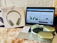 THE WAIT IS OVER NOW🤩*AIRPOD PRO MAX PG-01*MOST I SOUND MACHINE GADGETS WHICH GIVES SMILE ON YOUR FACE*Super Quality Headphone* *AirPods Max*Introducing AirPods Max — a perfect balance of exhilarating high-fidelity audio and the effortless magic of AirPods. The ultimate personal listening experience is here.FeaturesStandby time:  24 Hour’sWireless Type: bluetoothSupport: IPhone /  - Black
