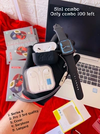 *❤️‍🔥5 in 1 Combo 🔥🔥 in 3 Colour  ⚠️⚠️*🛑🛑Order fast limited Stock buy now 🛑🛑White combo Pink combo Black combo ~Normal price 5900~*Price 3000only very low price ❤️‍🔥❤️‍🔥*Ship extra prepaid 150 Cod 200 advance 1. *Market Hot demand Apple Series 8**MODEL i8Pro Max*Set Owe wallpaper + Bt Calling + Scroll working*Wireless pin charging cable*Special features2. *AIRPOD PRO 2 TWS - Black