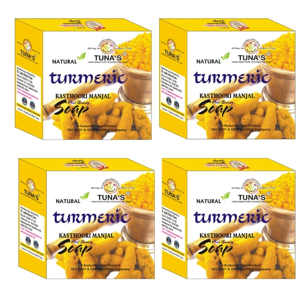 Tunas Turmeric Soap Herbal Infused Pack of 4