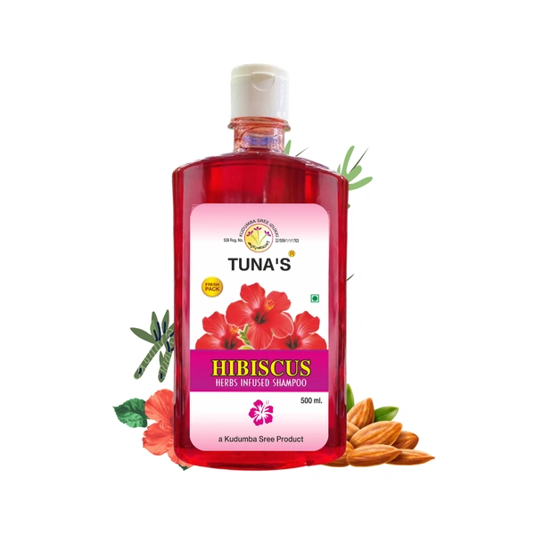 Tuna's® Herbs Infused Hibiscus Shampoo For Hair Strength | SLS PARABEN FREE