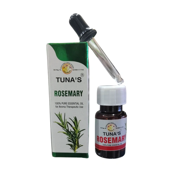 Tunas Rosemary Essential Oil | For Hair Thick & Voluminous Hair* | For Skin Care 15ml