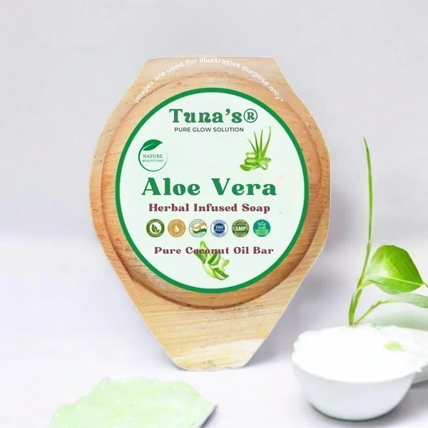 Tunas Aloe Vera Soap | Strengthens Damaged Skin | Sebum Balance | Free From Animal Fats Like Tallow or Lard etc..100gm