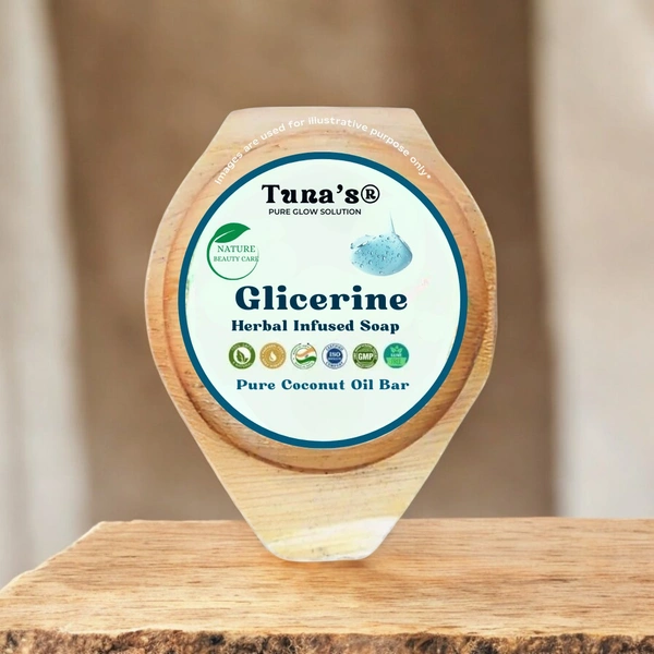 Tunas Glicerine Soap | Protects Skin | Cleanses Gently | Free From Animal Fats Like Tallow or Lard etc..100gm