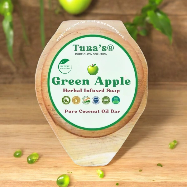 Tunas Green Apple Soap | Dewy Look | Smooth & Toned | Free From Animal Fats Like Tallow or Lard etc..100gm