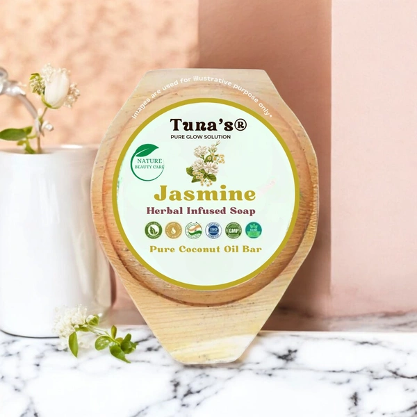 Tunas Jasmine Soap | Improve Skin Tone | Stress Relief | Free From Animal Fats Like Tallow or Lard etc..100gm