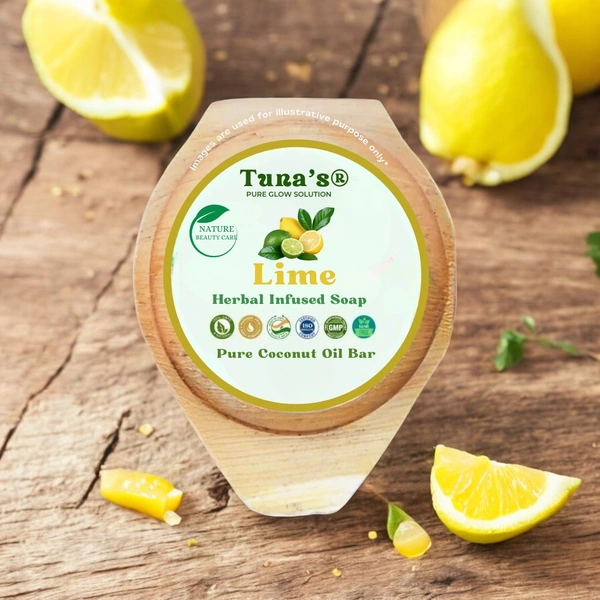 Tunas Lime Soap | Glow Boost | Oil Control | Free From Animal Fats Like Tallow or Lard etc..100gm