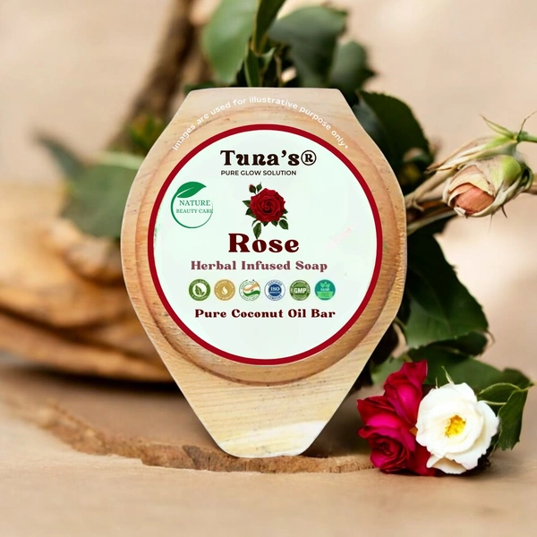 Tunas Rose Soap | Hydrates Skin | Soothing Calm | Free From Animal Fats Like Tallow or Lard etc..100gm