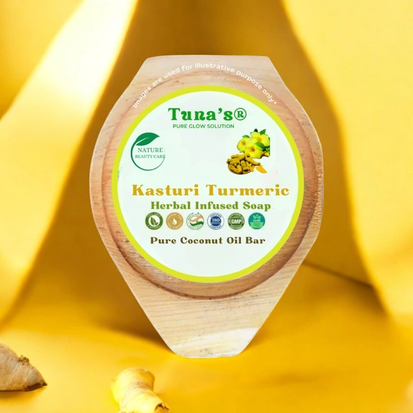 Tunas Turmeric Soap | Blemish Care | Fades Marks | Free From Animal Fats Like Tallow or Lard etc..100gm