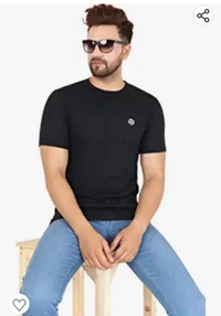 RZERO9 Combo Pack of-5 Men's Cotton Regular Fit Half Sleeve Plain Solid Casual Wear Round Neck Tshirt - Rice Cake, All Size
