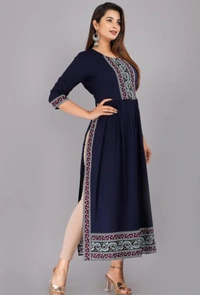 Fashionable trendy women nayara cut kurti - Bittersweet, All Size