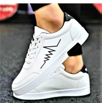 White Printed Sneakers For Men - White, IND7 IND6 IND9