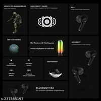 Airpods airpods pro Best True Wireless Gaming Earbuds with 15h Playtime | IPX6 Sweat Resistant | Instant Pairing Bluetooth v5.2 | Built-in mic | Touch Control | Low Latency M10 neckband for Gaming | Compatible with All smartphones (Black, True wireless)Name: Airpods airpods pro Best True Wireless Gaming Earbuds with 15h Playtime | IPX6 Sweat Resistant | Instant Pairing Bluetooth v5 - Black