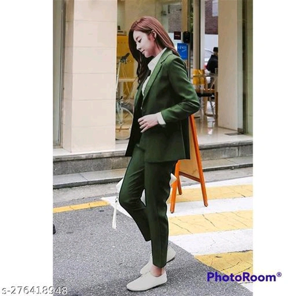 Women Formal Ofiice Wear cord setName: Women Formal Ofiice Wear cord setTop Fabric: LyocellBottom Fabric: LyocellSleeve Length: Long SleevesNet Quantity (N): 2Add on: JacketSizes: S (Top Bust Size: 36 in, Top Length Size: 26 in, Bottom Waist Size: 28 in, Bottom Length Size: 37 in) M (Top Bust Size: 38 in, Top Length Size: 27 in, Bottom Waist Size: 30 in, Bottom Length Size: 37 in)  - White