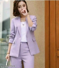 Women Formal Ofiice Wear cord setName: Women Formal Ofiice Wear cord setTop Fabric: LyocellBottom Fabric: LyocellSleeve Length: Long SleevesNet Quantity (N): 2Add on: JacketSizes: S (Top Bust Size: 36 in, Top Length Size: 26 in, Bottom Waist Size: 28 in, Bottom Length Size: 37 in) M (Top Bust Size: 38 in, Top Length Size: 27 in, Bottom Waist Size: 30 in, Bottom Length Size: 37 in)  - White Pointer