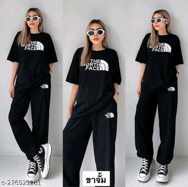 Top & Bottom Sets Name: Top & Bottom Sets Sleeve Length: Short SleevesSizes: S, M, LNORTH FACE LOWER SET FABRIC-HOISERY COTTON AVAILABLE SIZE (BUST)S 36M 38L 40PRICE  435Country of Origin: India - White
