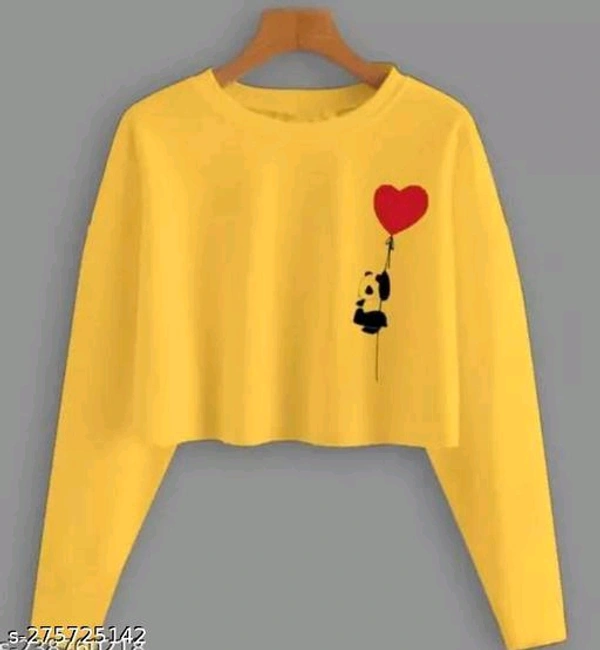 STYLISH FULL SLEEVE CROP TOPName: STYLISH FULL SLEEVE CROP TOPFabric: Cotton BlendSleeve Length: Long SleevesPattern: PrintedNet Quantity (N): 1Sizes:S (Bust Size: 32 in) M (Bust Size: 34 in) L (Bust Size: 36 in) XL (Bust Size: 38 in) TRENDY CROP TOP AT BEST QUALITY AND PRICING MUST TRYCountry of Origin: India - Yellow, S M L Xl