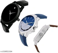 Stylish Men Glamour Brown Leather Analog Latest Watches gifted Man combo setName: Stylish Men Glamour Brown Leather Analog Latest Watches gifted Man combo setStrap Material: LeatherCase: AsymmetricCase/Bezel Material: Stainless SteelClasp Type: BuckleDate Display: YesDial Design: SolidDial Shape: RoundDisplay Type: AnalogDual Time: NoLight: NoMechanism: QuartzPower Source: Battery 