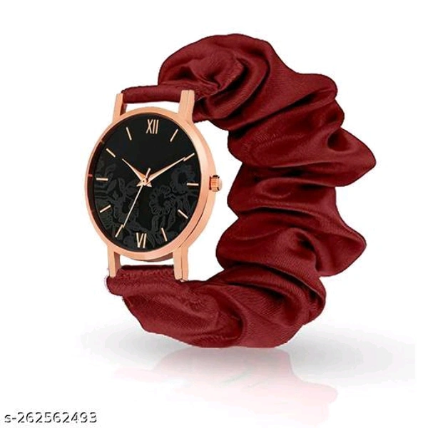Scrunchies Watch with Classic & Unique Scrunchies Watches Strap Cloth Soft Pattern Solid Fabric Wristband I Watch Cute Elastic Scrunchy Bands Watch for Women & GirlsName: Scrunchies Watch with Classic & Unique Scrunchies Watches Strap Cloth Soft Pattern Solid Fabric Wristband I Watch Cute Elastic Scrunchy Bands Watch for Women & GirlsStrap Material: FabricDate Display: NoDial Color - Red