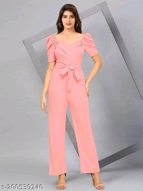 WOMEN'S DESIGNER JUMPSUITName: WOMEN'S DESIGNER JUMPSUITFabric: PolyesterSleeve Length: Short SleevesPattern: SolidNet Quantity (N): 1Sizes: XS (Bust Size: 32 in, Length Size: 47 in, Waist Size: 27 in) S (Bust Size: 34 in, Length Size: 47 in, Waist Size: 29 in) M (Bust Size: 36 in, Length Size: 47 in, Waist Size: 31 in) L (Bust Size: 38 in, Length Size: 47 in, Waist Size: 33 in) XL - Red, S M L XS Xxl  Xl
