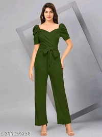 WOMEN'S DESIGNER JUMPSUITName: WOMEN'S DESIGNER JUMPSUITFabric: PolyesterSleeve Length: Short SleevesPattern: SolidNet Quantity (N): 1Sizes: XS (Bust Size: 32 in, Length Size: 47 in, Waist Size: 27 in) S (Bust Size: 34 in, Length Size: 47 in, Waist Size: 29 in) M (Bust Size: 36 in, Length Size: 47 in, Waist Size: 31 in) L (Bust Size: 38 in, Length Size: 47 in, Waist Size: 33 in) XL - Pink