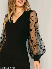 New Modely Contrast Star Mesh Sleeve Wide Leg JumpsuitName: New Modely Contrast Star Mesh Sleeve Wide Leg JumpsuitFabric: LycraSleeve Length: Long SleevesPattern: SolidNet Quantity (N): 1Sizes: XS (Bust Size: 34 in, Length Size: 52 in, Waist Size: 30 in) S (Bust Size: 36 in, Length Size: 52 in, Waist Size: 32 in) M (Bust Size: 38 in, Length Size: 52 in, Waist Size: 34 in) L (Bust S - Black, S L M Xl Xxl Xxxl Xs