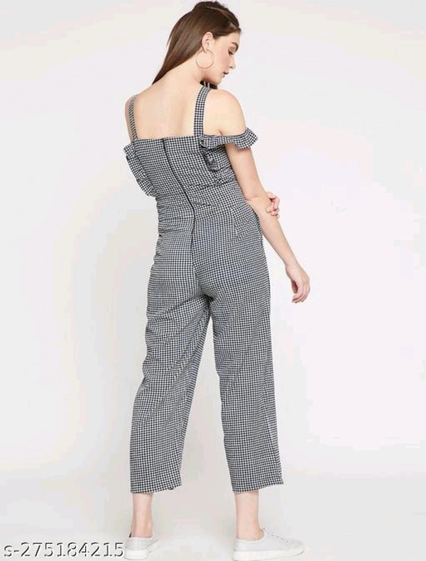 Women's Full Length JumpsuitName: Women's Full Length JumpsuitFabric: Khadi CottonSleeve Length: SleevelessPattern: PrintedNet Quantity (N): 1Sizes: S (Bust Size: 34 in, Length Size: 42 in, Waist Size: 36 in) M (Bust Size: 36 in, Length Size: 42 in, Waist Size: 38 in) L (Bust Size: 38 in, Length Size: 42 in, Waist Size: 40 in) XL (Bust Size: 40 in, Length Size: 42 in, Waist Size: 4 - Xl S M L
