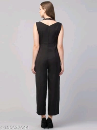 Women Girls Sequined Style Sleeveless Solid JumpsuitName: Women Girls Sequined Style Sleeveless Solid JumpsuitFabric: GeorgetteSleeve Length: SleevelessPattern: SolidNet Quantity (N): 1Sizes: M (Bust Size: 36 in, Length Size: 52 in, Waist Size: 30 in) Elevate your look with this ever-so-charming in Sequined Jumpsuit. It's very good choice to add it to your wardrobe for summer colle - M