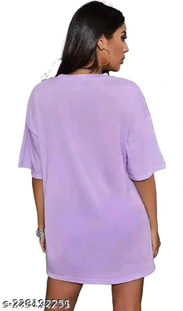 Donald Duck Printed Oversized T-shirtName: Donald Duck Printed Oversized T-shirtFabric: CottonSleeve Length: Short SleevesPattern: PrintedNet Quantity (N): 1Sizes:S, M, L, XLCountry of Origin: India - Purple, S M L XL