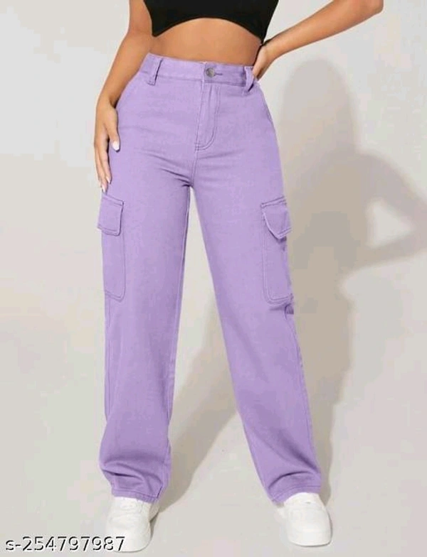 JeansName: JeansFabric: DenimNet Quantity (N): 1Sizes:28 (Length Size: 37 in) 30 (Length Size: 37 in) 32 (Length Size: 37 in) NEW SIDE POCKET HIGH WAIST WIDE LEGCountry of Origin: India - Heliotrope, 28 30 32