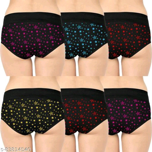Catalog Name:*Comfy Women Briefs*Fabric: Cotton BlendPattern: PrintedNet Quantity (N): 6Sizes: XS (Waist Size: 30 in) M (Waist Size: 34 in) L (Waist Size: 36 in) XL (Waist Size: 38 in) XXL (Waist Size: 40 in) Dispatch: 1 Day*Proof of Safe Delivery! Click to know on Safety Standards of Delivery Partners- https://ltl.sh/y_nZrAV3 - Xl Xs M L Xxl