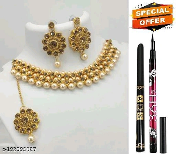 Catalog Name:*Feminine Glittering Jewellery Sets*Base Metal: AlloyPlating: Gold PlatedStone Type: Cubic Zirconia/American DiamondSizing: AdjustableType: Necklace Earrings MaangtikaNet Quantity (N): 1Dispatch: 1 Day*Proof of Safe Delivery! Click to know on Safety Standards of Delivery Partners- https://ltl.sh/y_nZrAV3