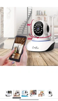 Conbre MultipleXR2 Pro {Upgraded} HD Smart WiFi Wireless IP CCTV Security Camera | Night Vision | 2-Way Audio | Support 64 GB Micro SD Card 