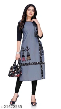 Trendy Drishya KurtisName: Trendy Drishya KurtisFabric: CrepeSleeve Length: Three-Quarter SleevesPattern: PrintedCombo of: SingleSizes:XL, L, XXL, MCountry of Origin: India - Gray, Xl