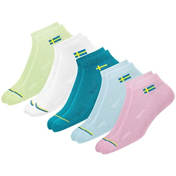 Set Of 5 Cotton Socks For Women And Girls 