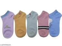 Set Of 5 Cotton Socks For Women And Girls 